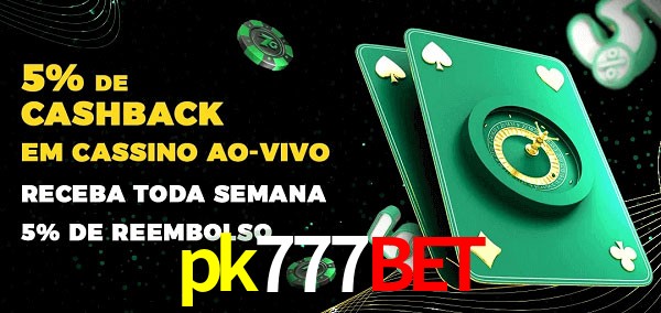 Promoções do cassino ao Vivo pk777bet